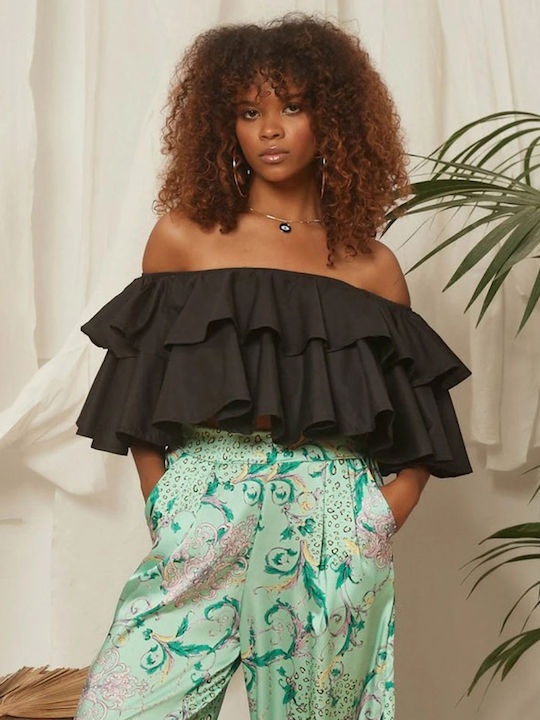 Γυναικείο Crop Top Μαύρο