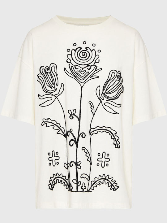 Funky Buddha Women's T-shirt Ecru