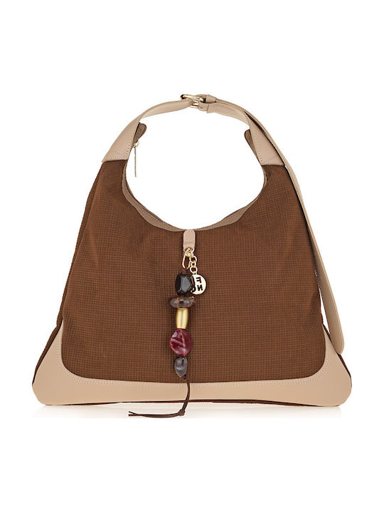 FRNC Knitted Women's Brown Shoulder Bag