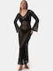 Rock Club Women's Maxi Beach Dress Black