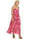 Sommer Maxi Kleid Kaschmir Rosa