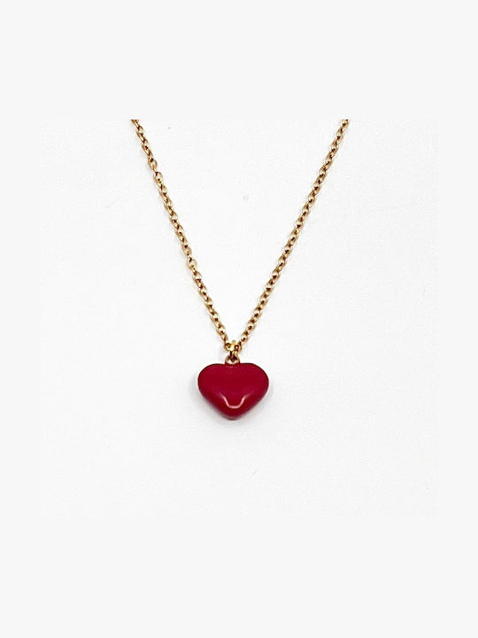 Legola Necklace With Heart Design Made Of Steel