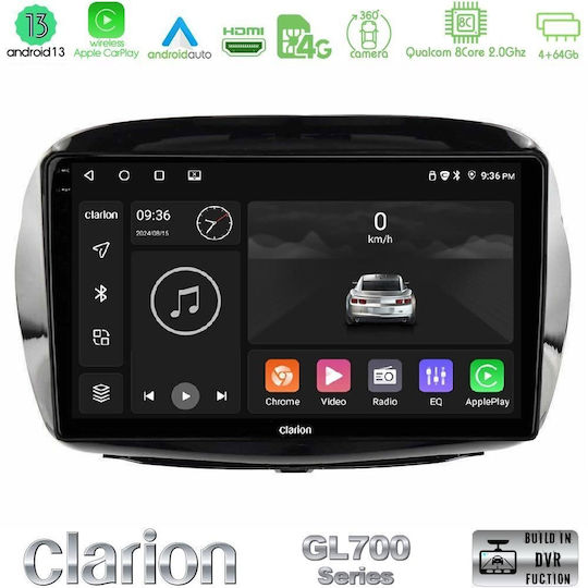 Clarion Car Audio System for Honda FR-V 2004-2009 Bluetooth USB WiFi GPS Apple CarPlay Android Auto with 10" Touch Screen