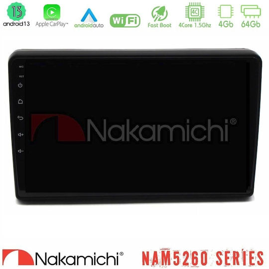 Nakamichi Ηχοσύστημα Αυτοκινήτου για Citroen C5 2008-2019 (Bluetooth/USB/AUX/WiFi/GPS/Apple-Carplay/Android-Auto) με Οθόνη Αφής 10"