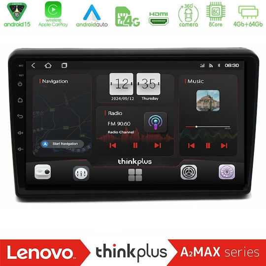 Lenovo Car Audio System for Citroen C5 2008-2019 (Bluetooth/USB/AUX/WiFi/GPS/Apple CarPlay/Android Auto) with 10" Touch Screen