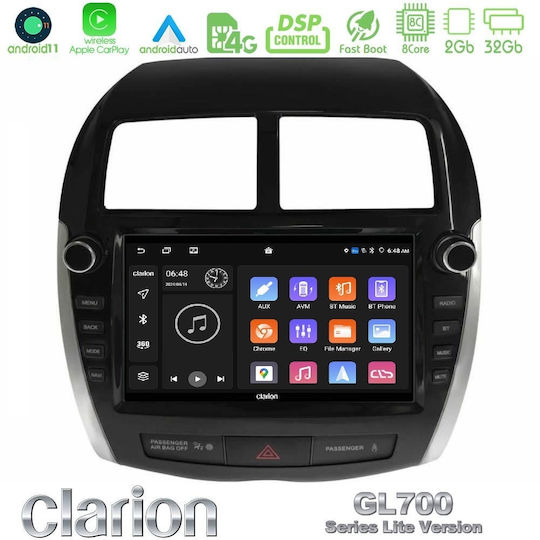 Clarion Car Audio System for Mitsubishi Asx 2013-2018 Bluetooth USB WiFi GPS Apple CarPlay Android Auto with 9" Touch Screen