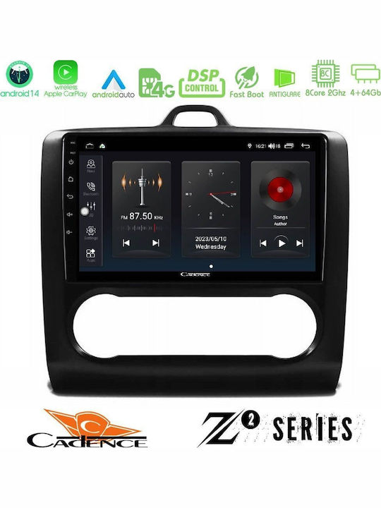 Cadence Автомобилна Аудио Система за Ford Focus с Clima (Bluetooth/USB/WiFi/GPS/Apple CarPlay/Android Auto) с Touch Screen 9"