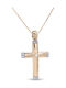 Ortaxidis Rose Gold Cross 14K with Chain