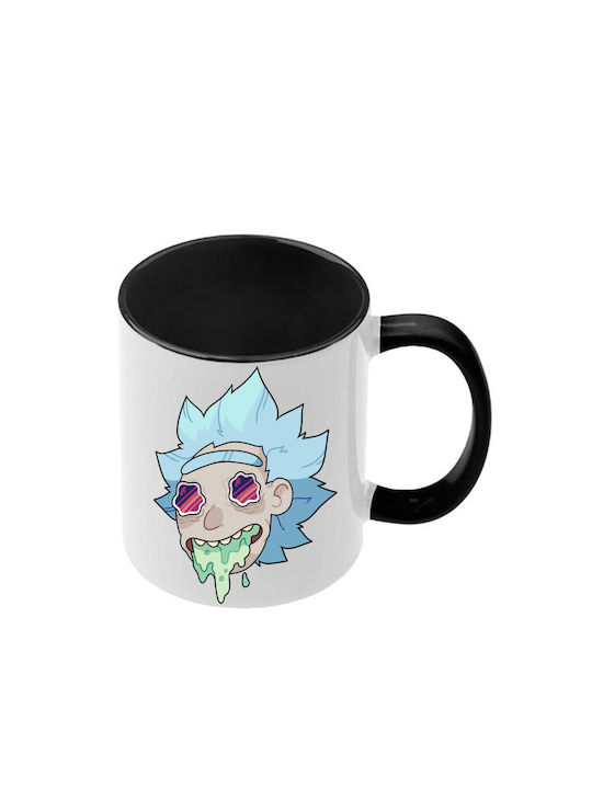 Κούπα Rick Morty Μαύρη Λαβή Εσωτερικό