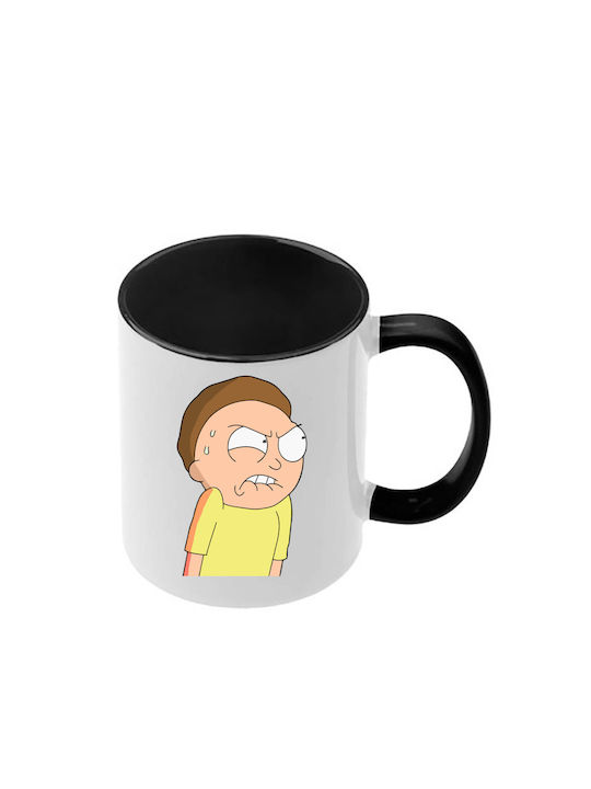 Κούπα Rick Morty Μαύρη Λαβή Εσωτερικό