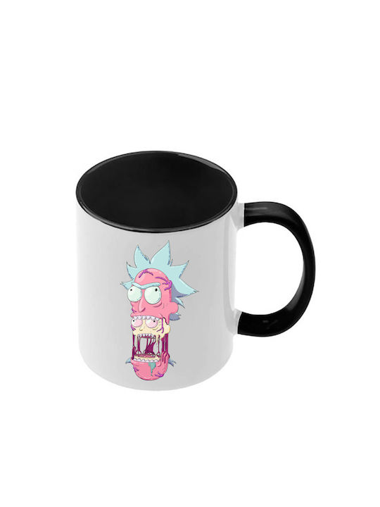 Κούπα Rick Morty Μαύρη Λαβή Εσωτερικό