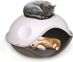 Cave Cat Dog Light Brown Covered Bed 57x48xh32cm