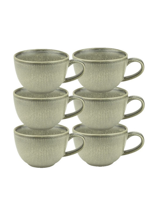 Raki Set Cesti Maro Din Porțelan Verde 220ml 6 Bucăți