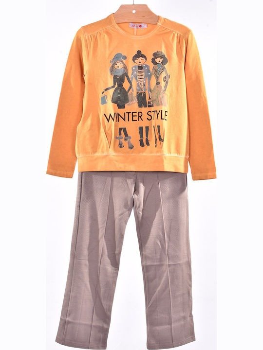 Sommer-Kinderbekleidungsset 2 Stück Ochrakaki