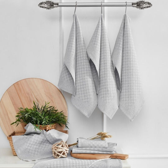 Lenjerii Deosebite Lola Kitchen Towel Made of 100% Cotton in Red Colour 40x60cm 10 Pieces