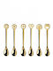 Casa Bugatti Set Löffel Kaffee/Tee Inox Gold 6 Stück