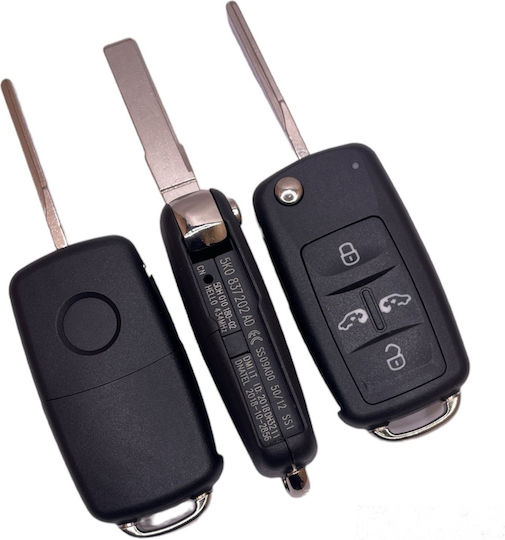 Калъф за автомобилен ключ Group Vag Uds 4 бутона Острие Hu66 1543-fwk