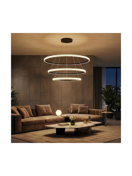 kelvo Diamond Black LED Ceiling Light with Warm...