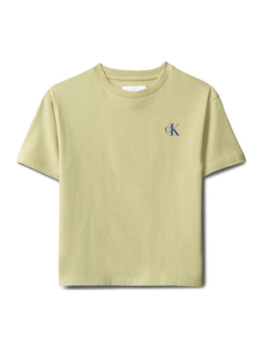 Calvin Klein Kinderoberteile T-Shirt Sage Grün