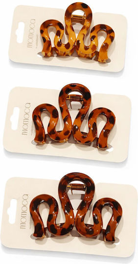 Set of 12 Snake Hair Claw Clips Light Medium Dark Brown Shades Open Medium