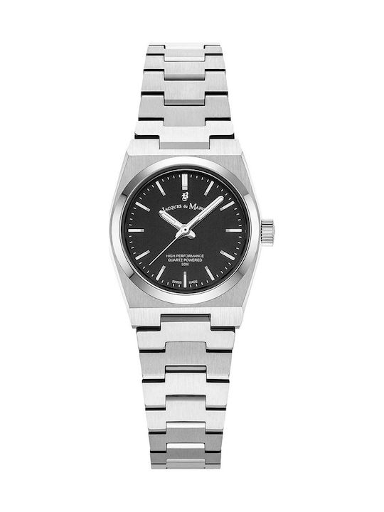 Jacques Du Manoir Womens Battery Watch With Sil...