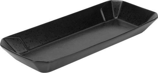 Raki Street Piatelă De Servire Ceramică Neagră 30.3x13.1cm