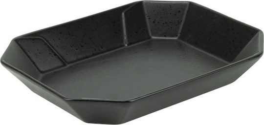 Raki Street Piatelă De Servire Ceramică Neagră 22.3x17.3cm