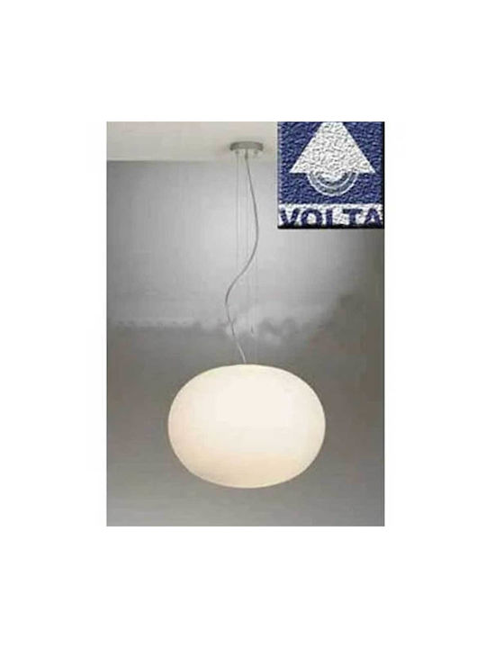Volta Bula Κρεμαστό Φωτιστικό Ασημί με Ντουί E27 41x41εκ.