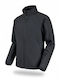 Active Gear Work Jacket Reflective Heated Softshell for Winter with Fleece Lining and Hood Black