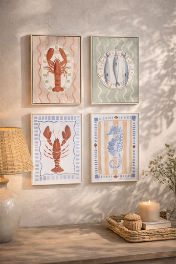 Painting Frame Sea Design 30x1.5x40cm Design 2 Kaeming