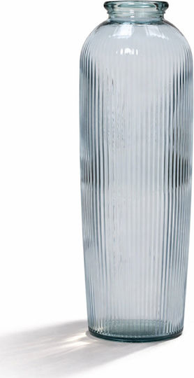 Kaemingk Glass Floor Vase Blue Φ30xH70cm