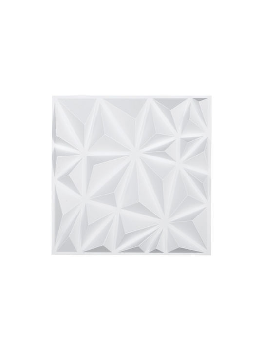 3D Wall Panels Made of PVC White 30x30cm 33 Pieces