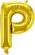 Letter Ρ Foil Jumbo Gold 102cm