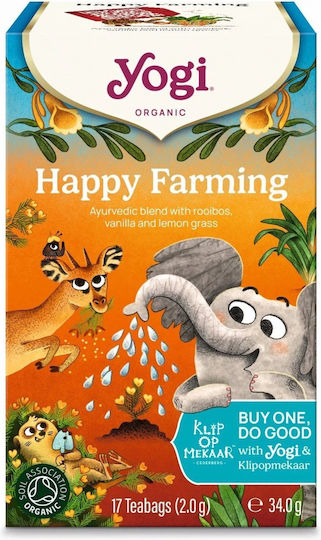 Yogi Tea Κόκκινο Τσάι Βιολογικό Προϊόν Happy Farming 17 Φακελάκια 34gr