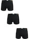 Herren Boxershorts Schwarz 3er Pack