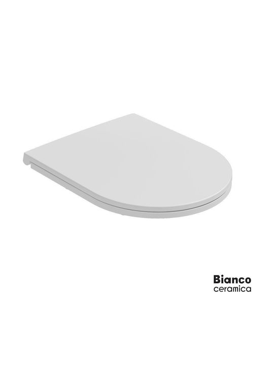 Bianco Ceramica Slim Soft Close Toilet Seat Made of White Bakelite Bianco Ceramica Slim Soft Close Toilet Seat Made of White Bakelite