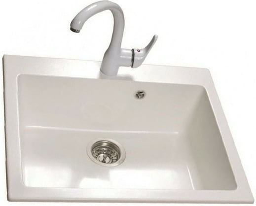 Sanitec 338 Classic Chiuvetă De Bucătărie Drop-In Din Granit Lichid L70xL50cm Maro