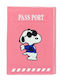 Cute Traveler Passport Case Snoopy Pink