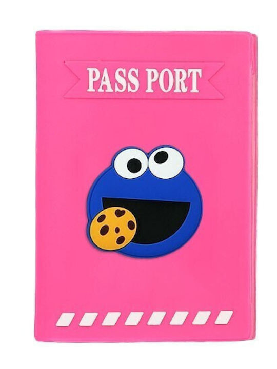 Cute Traveler Passport Case Blue Muppet Show Fuchsia