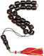 Roloi Komboloi Worry Beads with 21 Beads Made of Mastic Length 37cm Burgundy