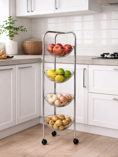 ForHome Τρόλεϊ Μεταλλικό 4 Θέσεων Ασημί GB-5511-4 ForHome Τρόλεϊ Μεταλλικό 4 Θέσεων Ασημί GB-5511-4
