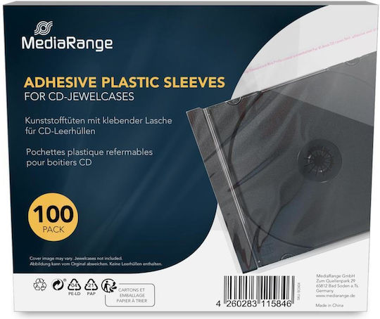 Mediarange Cd Hüllen 100pcs Folientaschen 10.4mm Transparent