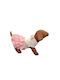 Dog Dress Woof Moda White Pink Checkered