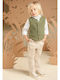 Baby Bloom Baby Bloom Baptism Suit with Vest for Boys Beige