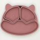 Pandaboo Toddler Silicone Food Plate Pink