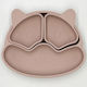 Pandaboo Toddler Silicone Food Plate Pink