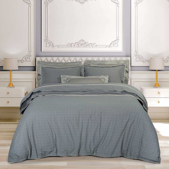 Greenwich Polo Club Essential Σετ Σεντόνια Υπέρδιπλα 250x270εκ. Γκρι (4τμχ)