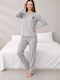 DNX Winter Women's Grey Pyjama Set