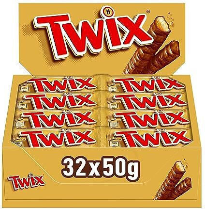 Twix Caramel Milk Chocolate 50gr 32 Pieces