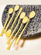 Hermia Set Stainless Steel Yellow Spoons 6 Pieces